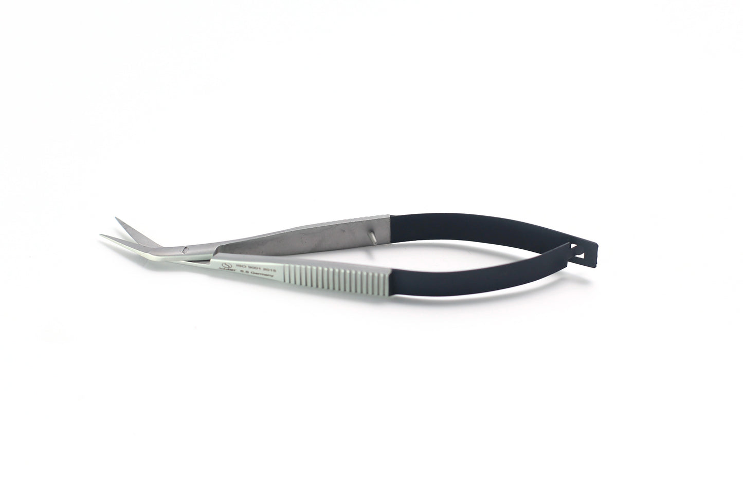 Noyes Micro Tijera Tipo Castro Viejo Angulada Black Super Corte - 95 mm