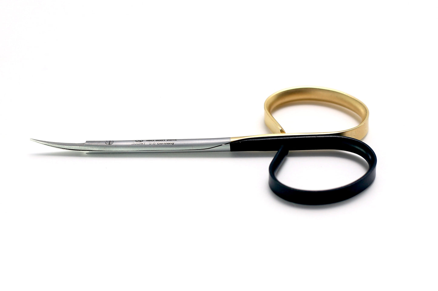 Iris Tijera Black/Gold B&B Ribbon con Tungsteno Curva - 10 cm